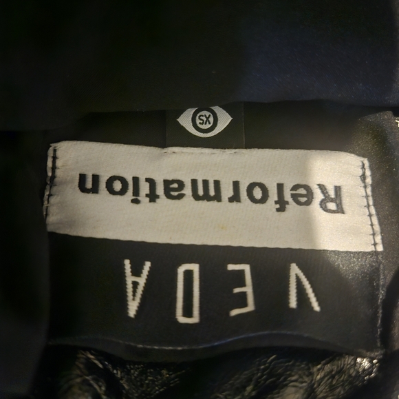 NWOT Reformation Veda Walter Leather Strapless Mini Dress - XS - Picture 6 of 9